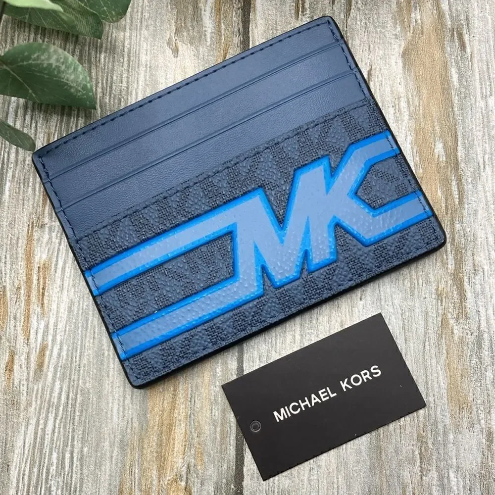 Michael Kors Cooper Graphic Logo Tall Card Case Bag Wallet Purse